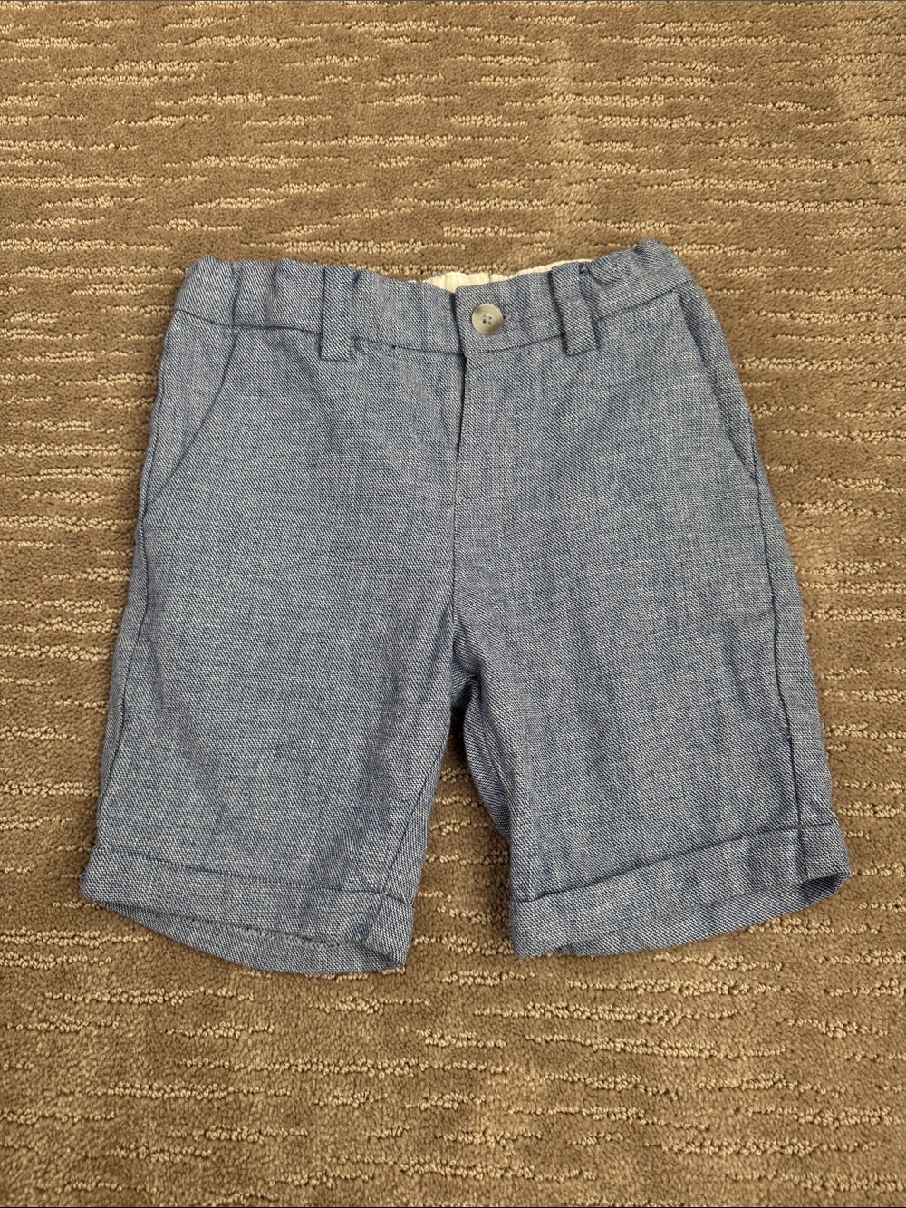 Mayoral Light Blue Linen-Blend Boys Shorts